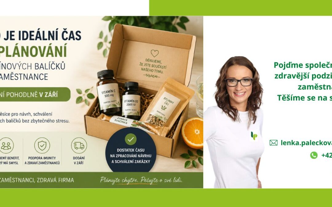 Léto je ideální čas na&nbsp;plánování vitamínových balíčků pro&nbsp;zaměstnance. Dodání pohodlně v&nbsp;září